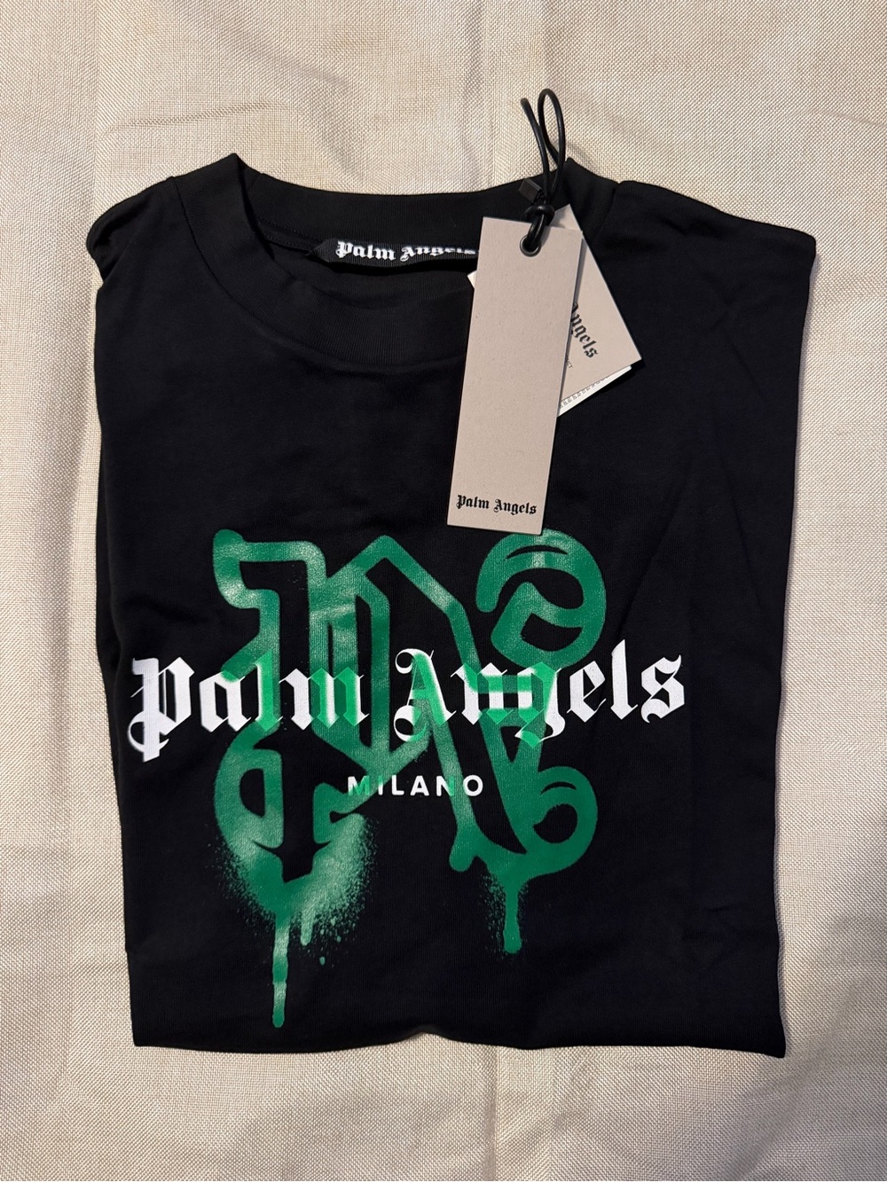 Palm Angels Milano Monogram Spray Tee | Size XXXL